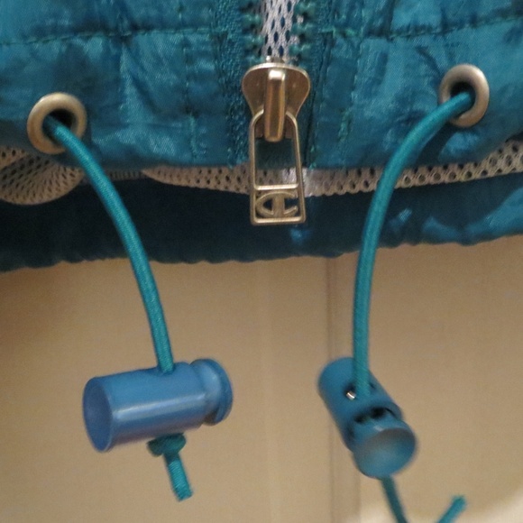 VINTAGE 90s CHAMPION LOGO HIP HOP HOODIE JACKET - Picture 2 of 8